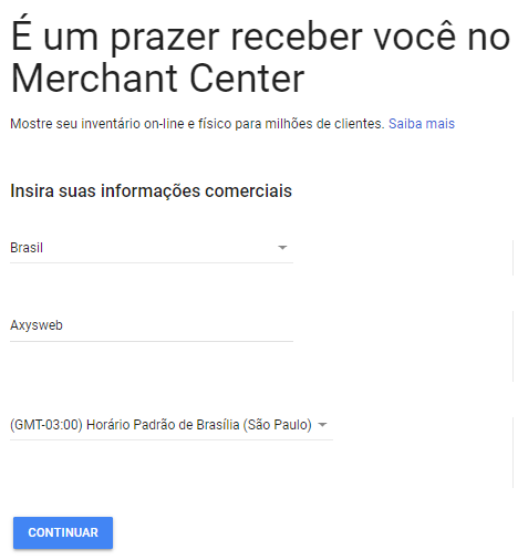 Integração loja virtual com Listagem gratuita do Google Shopping